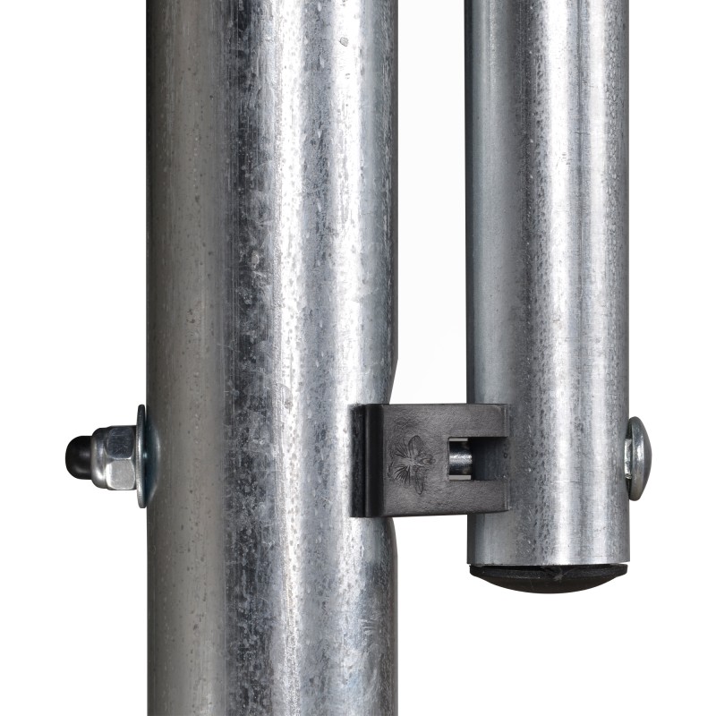 Kuntotrampoliini turvaverkolla Ø305 cm sininen/musta teräs sisä- ja ulkokäyttöön nuorille ja aikuisille 113,6 kg