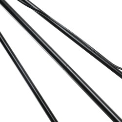 Jalkavalaisin kolmijalkainen musta runko ja valkoinen polyesteri-puuvilla varjostin E27 37x152 cm