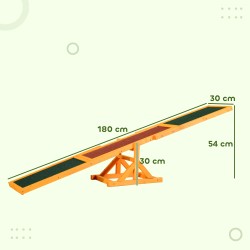 Koirien tasapainolauta agilityharjoitteluun, luistamaton, kuusipuuta, enintään 50 kg, 180 x 30 x 30 cm