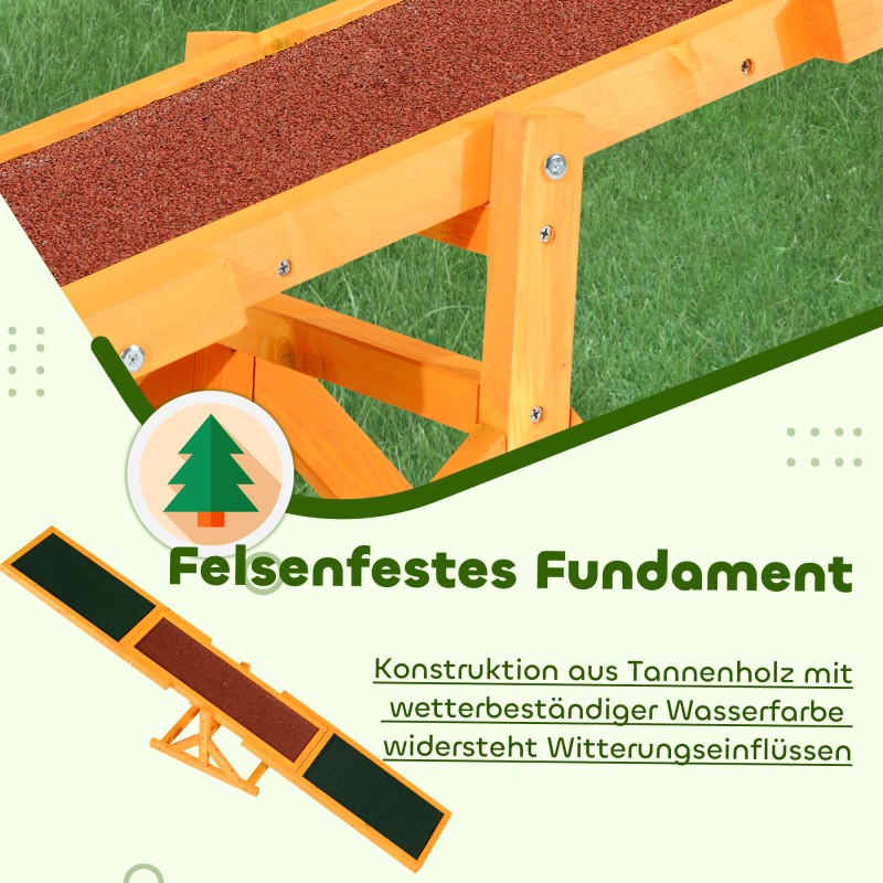 Koirien tasapainolauta agilityharjoitteluun, luistamaton, kuusipuuta, enintään 50 kg, 180 x 30 x 30 cm