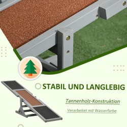 Koirien agility-tasapainolauta Aqulity-Wippe 180 x 30 x 30 cm harmaa/ruskea, puu