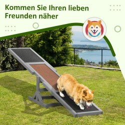 Koirien agility-tasapainolauta Aqulity-Wippe 180 x 30 x 30 cm harmaa/ruskea, puu