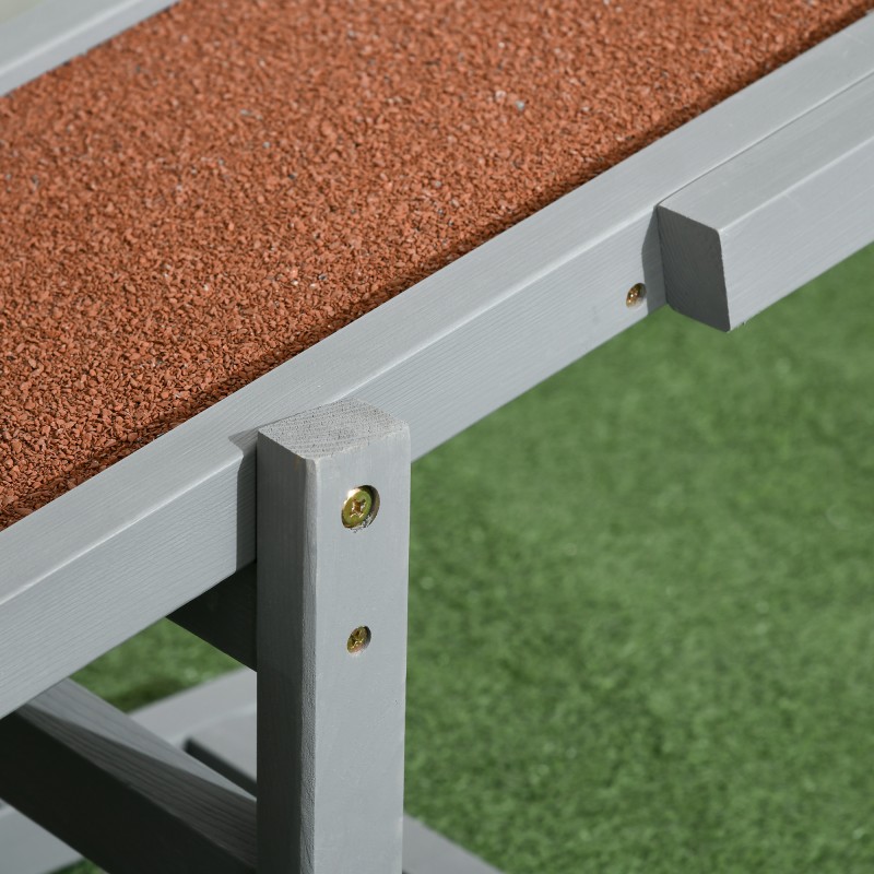 Koirien agility-tasapainolauta Aqulity-Wippe 180 x 30 x 30 cm harmaa/ruskea, puu