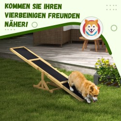Koiran agility-tasapainolauta, rutschfest, puuta, kantavuus 50 kg, 180 x 30 x 30 cm