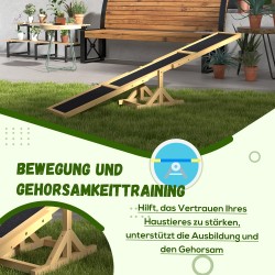 Koiran agility-tasapainolauta, rutschfest, puuta, kantavuus 50 kg, 180 x 30 x 30 cm