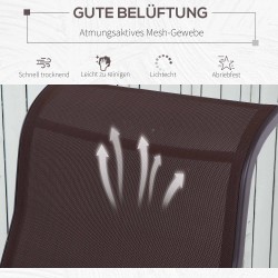 Keinutuoli puutarhaan, terassille ja parvekkeelle, ruskea Texteline, metallirunko 60 x 78 x 105 cm