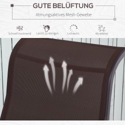 Keinutuoli puutarhaan, terassille ja parvekkeelle, ruskea Texteline, metallirunko 60 x 78 x 105 cm