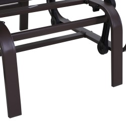 Keinutuoli puutarhaan, terassille ja parvekkeelle, ruskea Texteline, metallirunko 60 x 78 x 105 cm