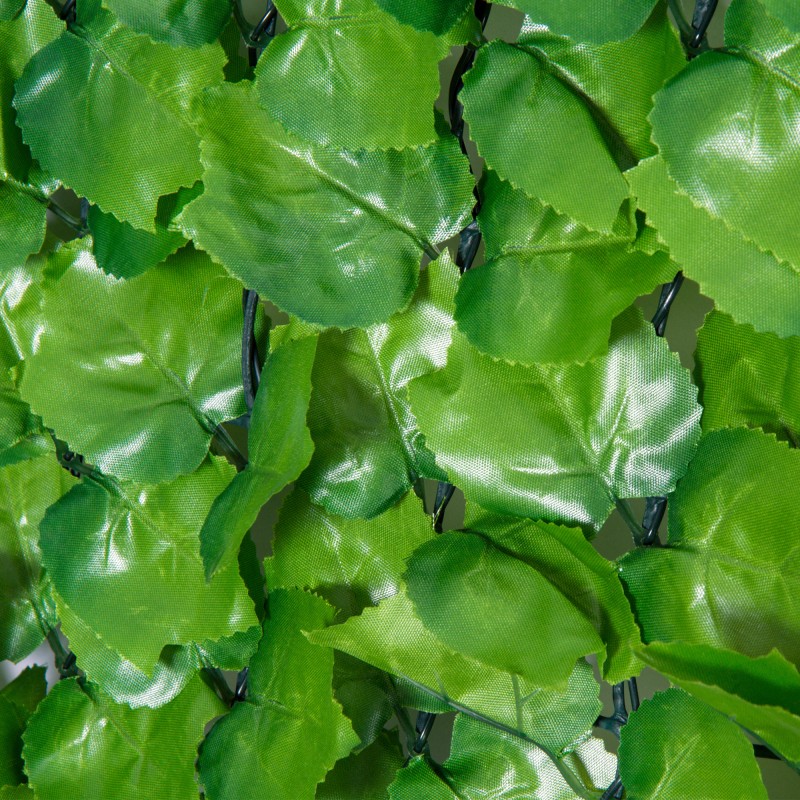 Keinotekoinen vaahteranlehtinen näkösuoja-aita, UV-suojattu muovi, vaaleanvihreä, 300 x 100 cm