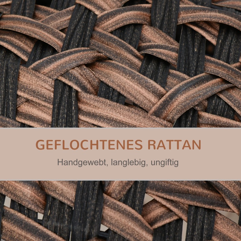 Rottinkinen kissapesä tyynyllä, korotettu jalusta, ruskea, Ø52 x 58 cm