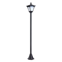 Aurinkokäyttöinen LED puutarhalyhty 120 cm 30 lm muovi IP44 musta