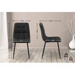 Mukavat ja modernit ruokailutuolit, 2 kpl setti