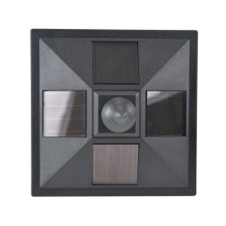 Aurinkokäyttöinen LED puutarhalyhty 120 cm, 30 lm, muovi, IP44, musta