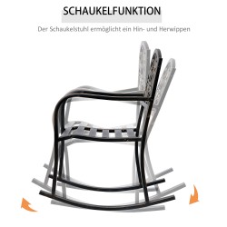 Keinutuoli puutarhaan pronssinvärinen teräs ja valurauta 60 x 73 x 85 cm