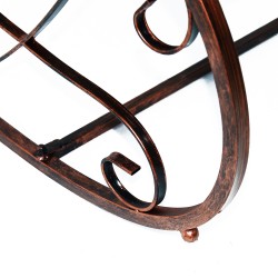 Metallinen puutarhakeinutuoli, vintage-design, ruskea/musta, 61 x 79 x 90 cm