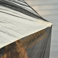 Hyttysverkko aurinkovarjolle 300 cm, musta, Ø300 x 230 cm