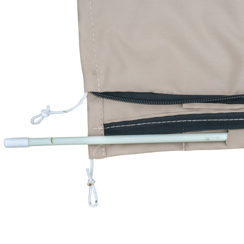 Varjon suojapussi Ø60 x 160 cm, sään- ja vedenkestävä polyesteri, vetoketju ja kiristysnyöri, pihavarjolle