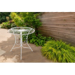 Ariano jugendtyylinen pyöreä sivupöytä parvekkeelle ja terassille