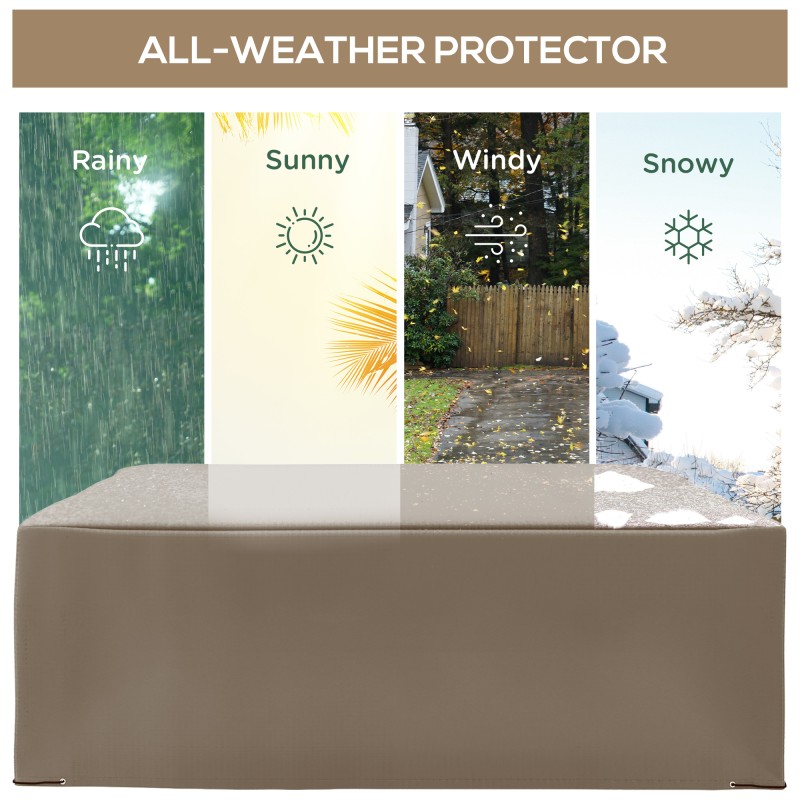 Puutarhakalusteiden suojapeite 275 x 205 x 90 cm beige Oxford vedenpitävä