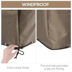 Puutarhakalusteiden suojapeite 275 x 205 x 90 cm beige Oxford vedenpitävä