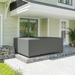 Puutarhakalusteiden suojapeite Oxford-kangas 275 x 205 x 90 cm tummanharmaa