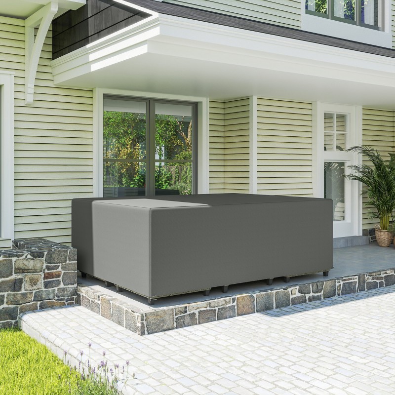 Puutarhakalusteiden suojapeite Oxford-kangas 275 x 205 x 90 cm tummanharmaa