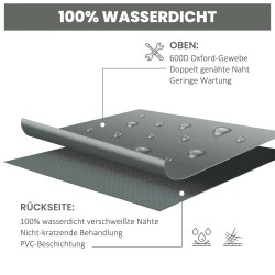 Puutarhakalusteiden suojapeite Oxford-kangas 275 x 205 x 90 cm tummanharmaa