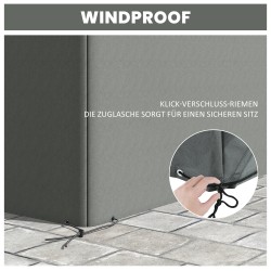 Puutarhakalusteiden suojapeite Oxford-kangas 275 x 205 x 90 cm tummanharmaa