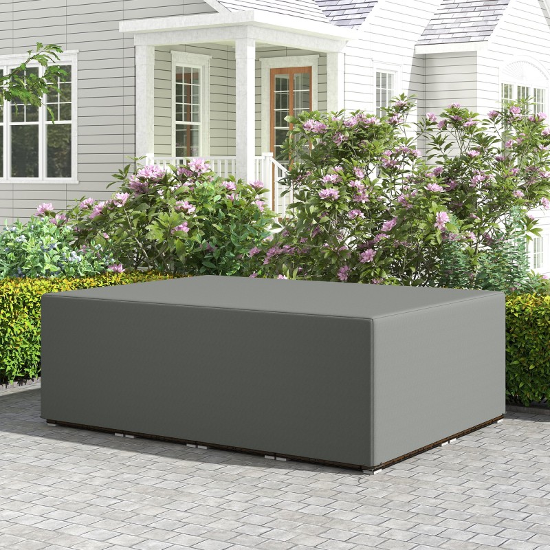 Puutarhakalusteiden suojapeite Oxford-kangas 275 x 205 x 90 cm tummanharmaa