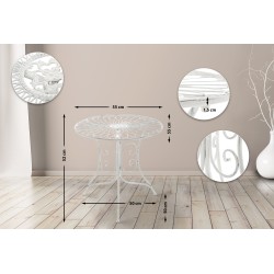 Ariano jugendtyylinen pyöreä sivupöytä parvekkeelle ja terassille