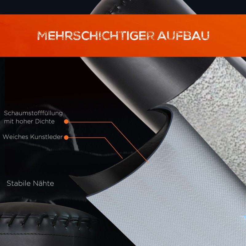 Vapaasti seisova nyrkkeilysäkki 170 cm, imukuppijalka, musta, koti- ja kuntosalitreeniin, aikuisille ja nuorille