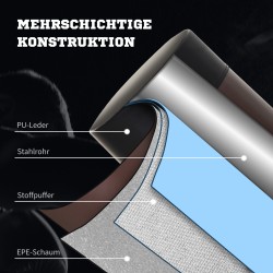 Vapaasti seisova nyrkkeilysäkki 158–186 cm, täytettävä jalusta, musta-ruskea