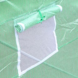 Muovikasvihuone harjakatto 450 x 300 x 205 cm vihreä PE-kate