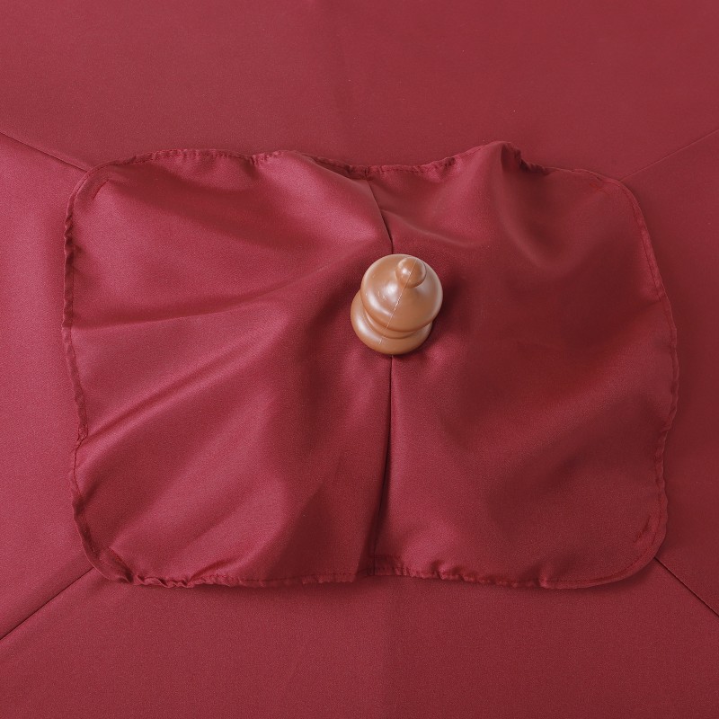 Aurinkovarjo 200 x 150 cm suorakulmainen kallistettava viininpunainen puurunko UV-suoja terassille puutarhaan rannalle