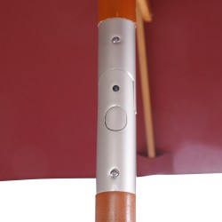 Aurinkovarjo 200 x 150 cm suorakulmainen kallistettava viininpunainen puurunko UV-suoja terassille puutarhaan rannalle