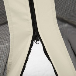 Paviljongin hyttysverkko 3x3 m, 4 sivupaneelia, vetoketjut, musta nylon‑mesh