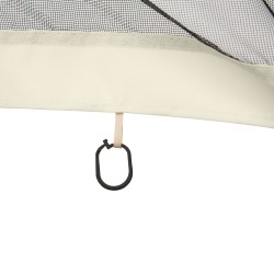 Paviljongin hyttysverkko 3 x 4 m, vaihtoverkko, 4 sivua, polyesteri/nylon, musta-beige