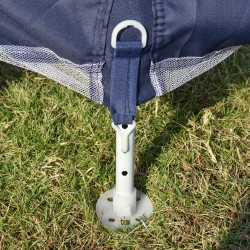 Puutarhateltta 3x3 m sininen, metallirunko ja polyesterikatos, hyttysverkollinen