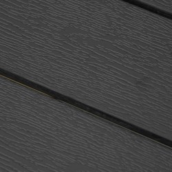 Puutarhapöytä alumiini ja puukomposiitti 190 x 84,5 x 72 cm musta outdoor-ruokapöytä parvekkeelle ja terassille