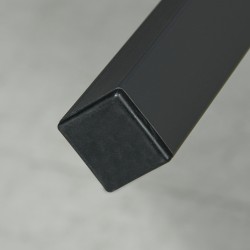 Ulkopöytä 6 hengelle, harmaa puukuosinen PSPC-kansi, metallirunko, 145 x 85 x 72 cm