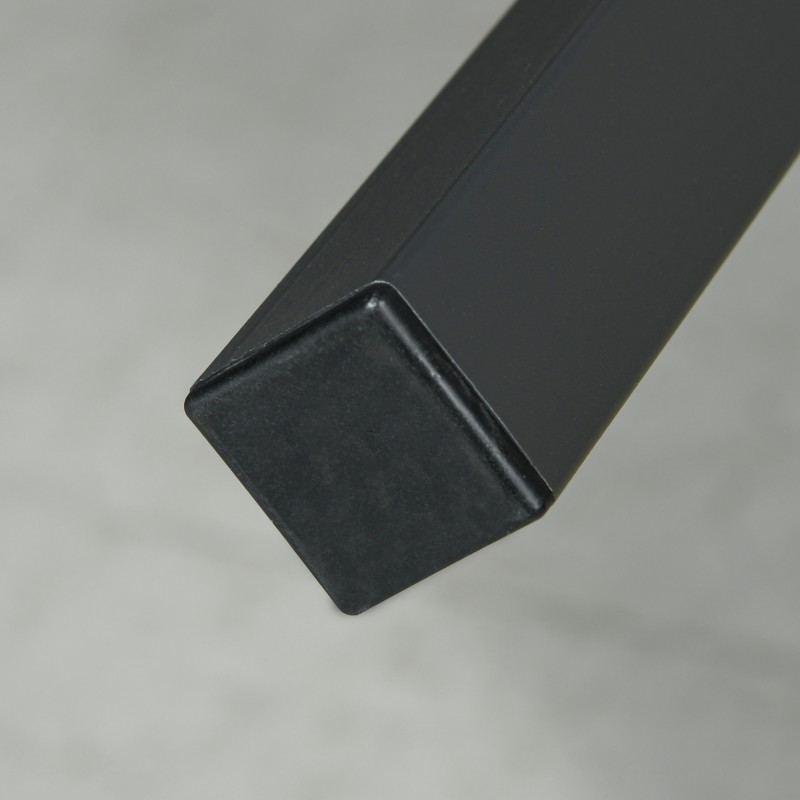 Ulkopöytä 6 hengelle, harmaa puukuosinen PSPC-kansi, metallirunko, 145 x 85 x 72 cm