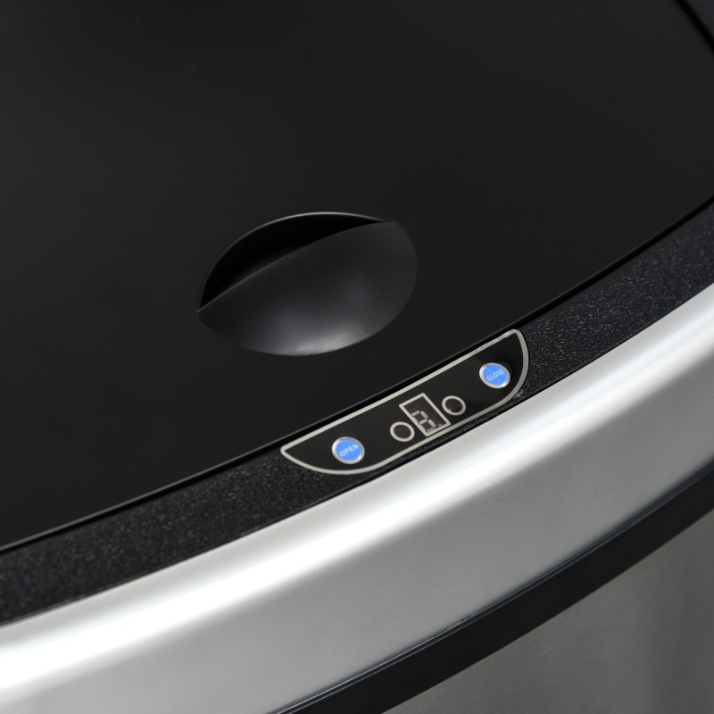 Automaattinen roska-astia 48 l liiketunnistimella, ruostumaton teräs, hopea