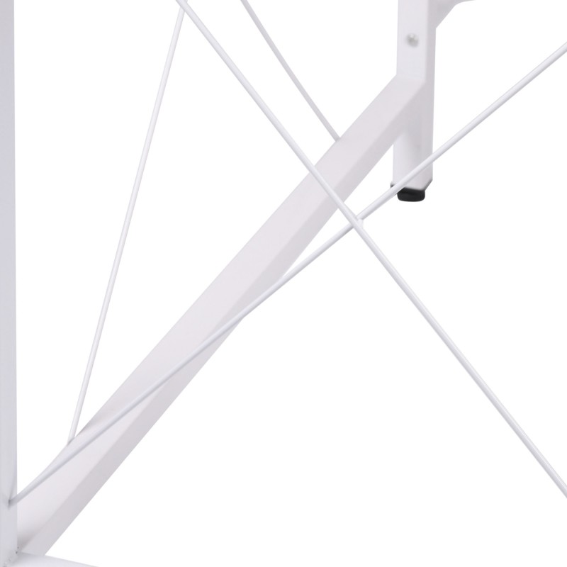 Kulmatyöpöytä L-muotoinen MDF/teräs 150 x 150 x 76 cm luonnonvärinen/valkoinen