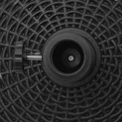 Aurinkovarjon jalka 25 kg pyöreä rattan-tyyli pyörillä Ø38/48 mm musta