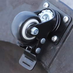 Aurinkovarjon jalka 25 kg pyöreä rattan-tyyli pyörillä Ø38/48 mm musta