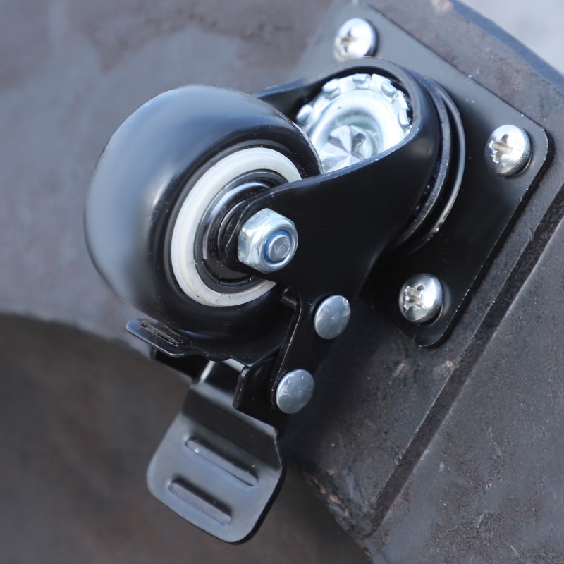 Aurinkovarjon jalka 25 kg pyöreä rattan-tyyli pyörillä Ø38/48 mm musta