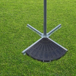 2-osainen painolevysarja terassi- ja pihavarjolle, pronssi, hartsimateriaali/metalli, n. 28 kg, 66 x 47 x 4,2 cm