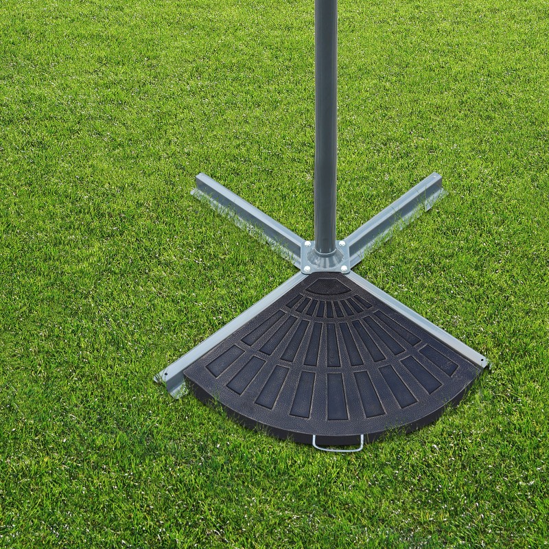 2-osainen painolevysarja terassi- ja pihavarjolle, pronssi, hartsimateriaali/metalli, n. 28 kg, 66 x 47 x 4,2 cm