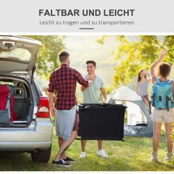 Aurinkotuoli / lepotuoli, 5-asentoinen selkänoja, nopeasti kuivuva kangas, metallirunko, 190 x 56 x 28 cm, musta