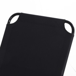 Aurinkotuoli / lepotuoli, 5-asentoinen selkänoja, nopeasti kuivuva kangas, metallirunko, 190 x 56 x 28 cm, musta